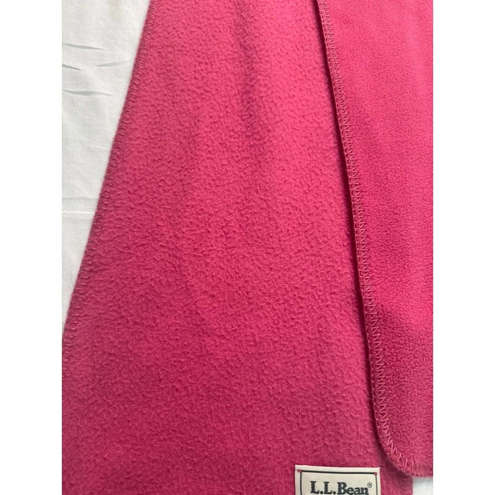 LL Bean Fleece Scarf Magenta Pink Soft Winter Accessory
